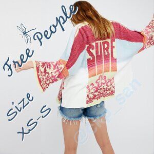 Rare Free People Surf Sweater Kimono Sz XS-S